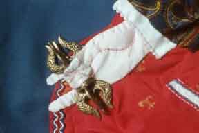 Yeshé Tsogyel appliqué dorje detail